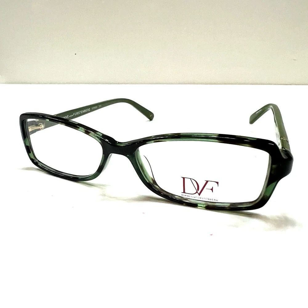 NEW Diane von Furstenberg DVF 5050 310 Translucent Green Marbled Frame 51-15-135